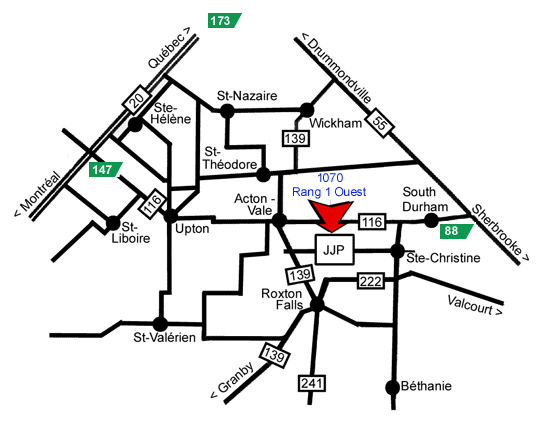 Carte de route MRC - Au Jardin de Jean-Pierre